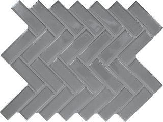 9x12 Color Wheel Mosaic Herringbone Mosaic Solid-Color Matte Smooth Ceramic Tile