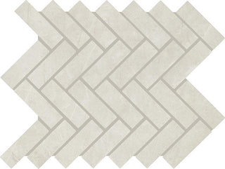 9x12 Prime Herringbone Mosaic Stone-Look Matte Smooth Ceramic Tile