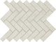 1x3 Prime Herringbone  Mosaic Stone-Look Matte Smooth Ceramic Tile Soft White