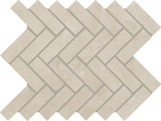 9x12 Prime Herringbone Mosaic Stone-Look Matte Smooth Ceramic Tile