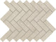 1x3 Prime Herringbone  Mosaic Stone-Look Matte Smooth Ceramic Tile Bright Griege