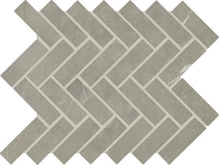 9x12 Prime Herringbone Mosaic Stone-Look Matte Smooth Ceramic Tile