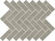 1x3 Prime Herringbone  Mosaic Stone-Look Matte Smooth Ceramic Tile Dark Gray