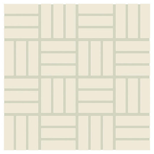 1x3 Color Wheel Mosaic Lattice Weave  Mosaic Solid-Color Matte Smooth Ceramic Tile Light Beige