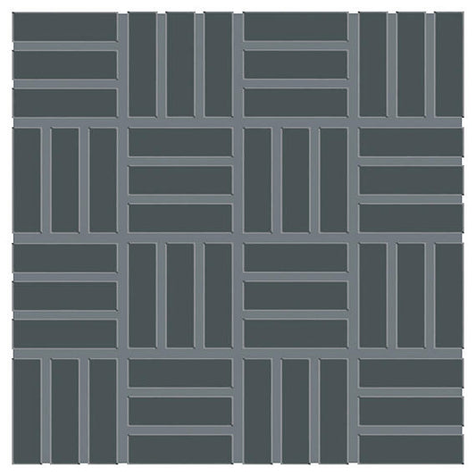 1x3 Color Wheel Mosaic Lattice Weave  Mosaic Solid-Color Glossy Smooth Ceramic Tile Dark Gray