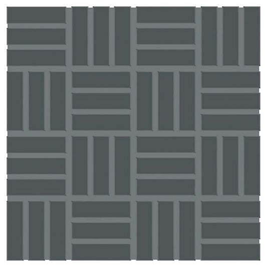 1x3 Color Wheel Mosaic Lattice Weave  Mosaic Solid-Color Matte Smooth Ceramic Tile Dark Gray