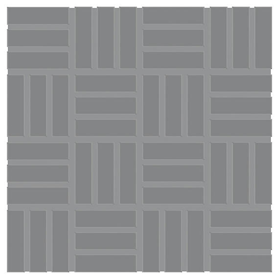1x3 Color Wheel Mosaic Lattice Weave  Mosaic Solid-Color Matte Smooth Ceramic Tile Gray