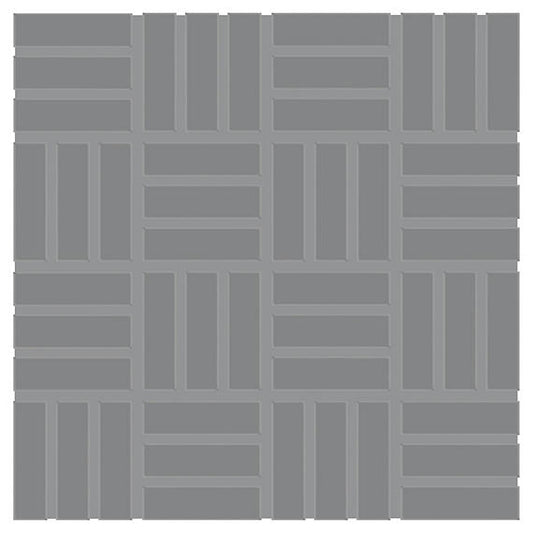 1x3 Color Wheel Mosaic Lattice Weave  Mosaic Solid-Color Matte Smooth Ceramic Tile Gray