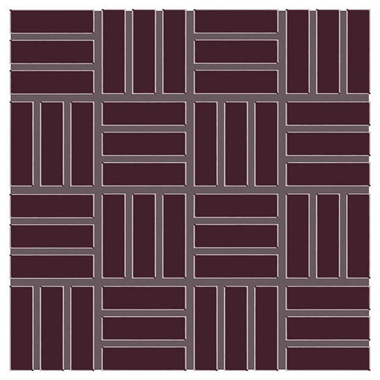 1x3 Color Wheel Mosaic Lattice Weave  Mosaic Solid-Color Glossy Smooth Ceramic Tile Purple