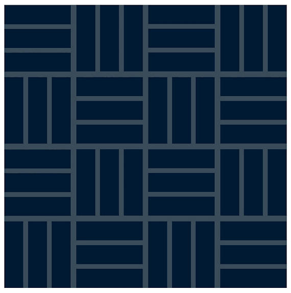 1x3 Color Wheel Mosaic Lattice Weave  Mosaic Solid-Color Glossy Smooth Ceramic Tile Navy Blue