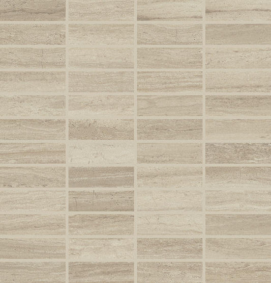 1x3 Articulo Straight Joint  Mosaic Stone-Look Matte Smooth Porcelain Tile Light Taupe