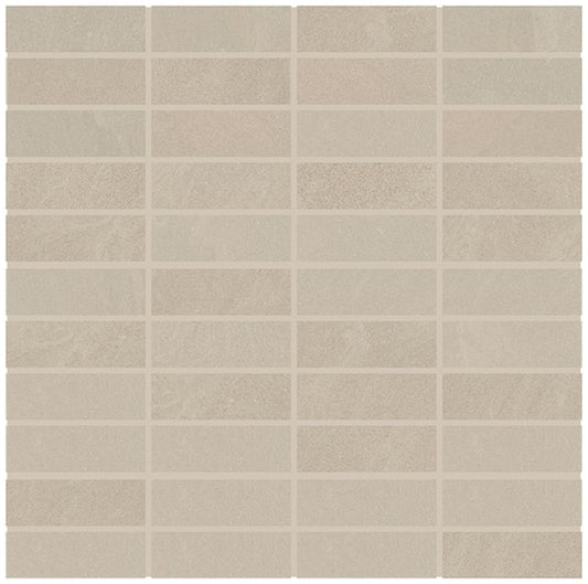 1x3 Modern Oasis Grid  Mosaic Stone-Look Matte Smooth Porcelain Tile Beige