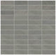 1x3 Modern Oasis Grid  Mosaic Stone-Look Matte Smooth Porcelain Tile Dark Gray