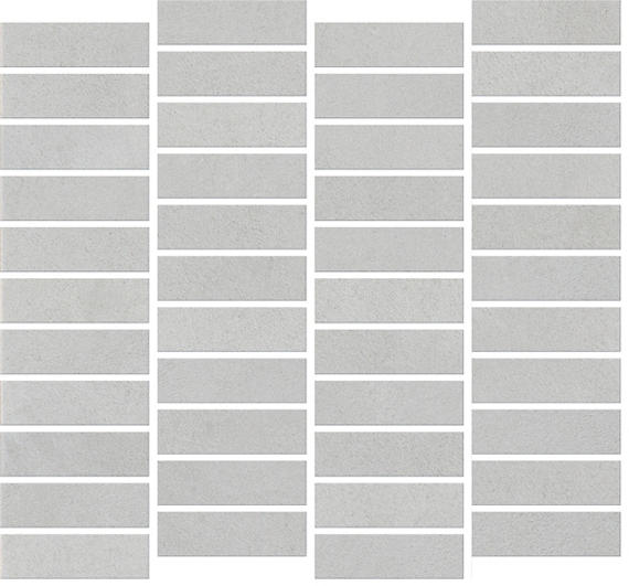 1x3 Rigid Clay Subway Pattern  Mosaic Solid-Color Matte Smooth Ceramic Tile Light Gray