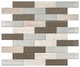11/4x4 Simplystick Mosaix Linear Random Pattern Mosaic Mixed-Material Look Polished Smooth Glass & Stone Tile Taupe Brown