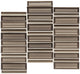 1x4 Cascading Waters Random Pattern Stacked Mosaic Mixed-Color Glossy Smooth Glass Tile Taupe Brown