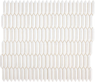1x4 Revalia Remix Picket Mosaic Mixed-Color Glossy 3D-Geometric Faceted Ceramic Tile