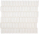 1x4 Revalia Remix Picket  Mosaic Mixed-Color Glossy 3D-Geometric Faceted Ceramic Tile Off-White