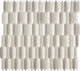 1x4 Revalia Remix Picket  Mosaic Mixed-Color Glossy 3D-Geometric Faceted Ceramic Tile Beige Gray