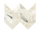14x14 Pietra Divina Chevron Mosaic Natural-Look Polished Smooth Marble Tile Cream Marble