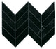 14x14 Pietra Divina Chevron Mosaic Natural-Look Polished Smooth Marble Tile Black Marble