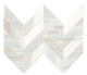14x14 Pietra Divina Chevron Mosaic Natural-Look Polished Smooth Marble Tile Ivory Marble