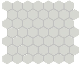 12x14 Color Story Mosaics Hexagon Mosaic Solid-Color Glossy Smooth Ceramic Tile