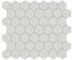 11/2 Color Story Mosaics Hexagon  Mosaic Solid-Color Glossy Smooth Ceramic Tile Light Gray