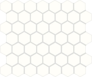 12x14 Color Story Mosaics Hexagon Mosaic Solid-Color Glossy Smooth Ceramic Tile