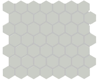 12x14 Color Story Mosaics Hexagon Mosaic Solid-Color Glossy Smooth Ceramic Tile