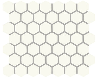 12x14 Color Story Mosaics Hexagon Mosaic Solid-Color Glossy Smooth Ceramic Tile