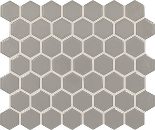 12x14 Color Story Mosaics Hexagon Mosaic Solid-Color Glossy Smooth Ceramic Tile