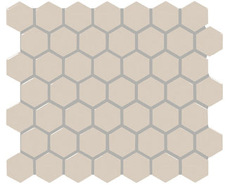 12x14 Color Story Mosaics Hexagon Mosaic Solid-Color Glossy Smooth Ceramic Tile