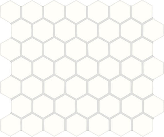 12x14 Color Wheel Mosaic Hexagon Mosaic Solid-Color Glossy Smooth Ceramic Tile