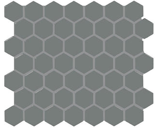 12x14 Color Wheel Mosaic Hexagon Mosaic Solid-Color Glossy Smooth Ceramic Tile