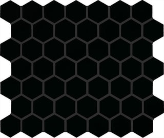 12x14 Color Wheel Mosaic Hexagon Mosaic Solid-Color Glossy Smooth Ceramic Tile
