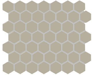 12x14 Color Wheel Mosaic Hexagon Mosaic Solid-Color Matte Smooth Ceramic Tile