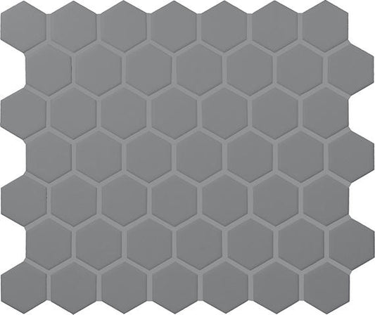11/2 Color Wheel Mosaic Hexagon  Mosaic Solid-Color Matte Smooth Ceramic Tile Gray