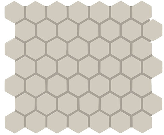11/2 Color Story Mosaics Hexagon  Mosaic Solid-Color Matte Smooth Ceramic Tile Stone Gray