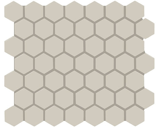 11/2 Color Story Mosaics Hexagon  Mosaic Solid-Color Matte Smooth Ceramic Tile Stone Gray