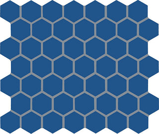 12x14 Color Wheel Mosaic Hexagon Mosaic Solid-Color Glossy Smooth Ceramic Tile