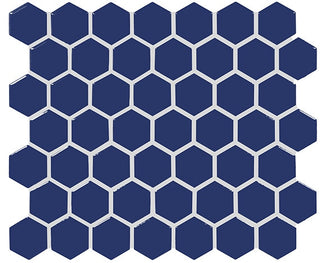 12x14 Color Story Mosaics Hexagon Mosaic Solid-Color Glossy Smooth Ceramic Tile