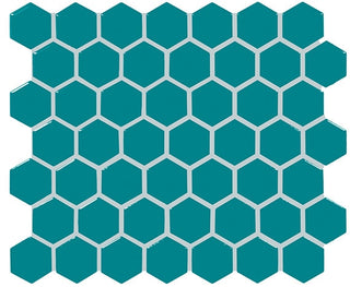 12x14 Color Story Mosaics Hexagon Mosaic Solid-Color Glossy Smooth Ceramic Tile