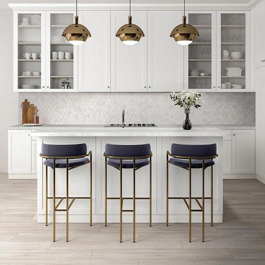 12x14 Perpetuo Hexagon Honeycomb Mosaic Marble-Look Matte Smooth Porcelain Tile