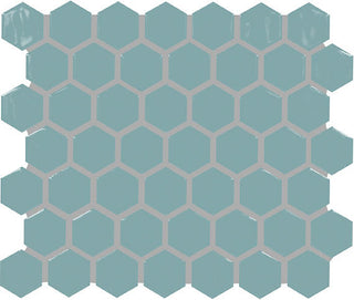 12x10 Artezen Hexagon Honeycomb Mosaic Solid-Color Glossy Smooth Ceramic Tile