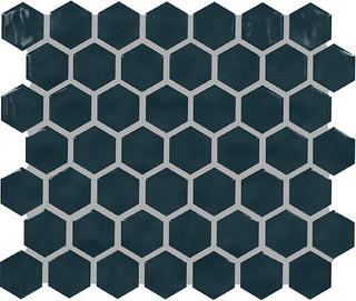 12x10 Artezen Hexagon Honeycomb Mosaic Solid-Color Glossy Smooth Ceramic Tile