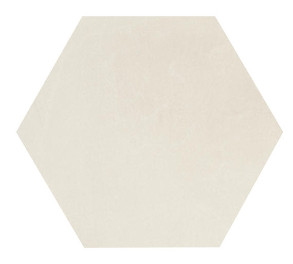 12x10 Moroccan Concrete Hexagon  Mosaic Concrete-Look Matte Smooth Porcelain Tile Off White