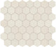 12x10 Moroccan Concrete Hexagon  Mosaic Concrete-Look Matte Smooth Porcelain Tile Off White