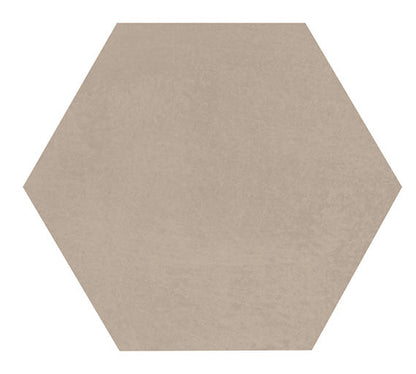12x10 Moroccan Concrete Hexagon  Mosaic Concrete-Look Matte Smooth Porcelain Tile Light Brown