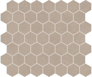 12x10 Moroccan Concrete Hexagon Mosaic Concrete-Look Matte Smooth Porcelain Tile